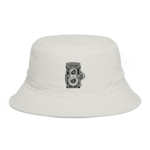 Vintage Camera Bucket Hat — Retro Twin-Lens Photography Cap